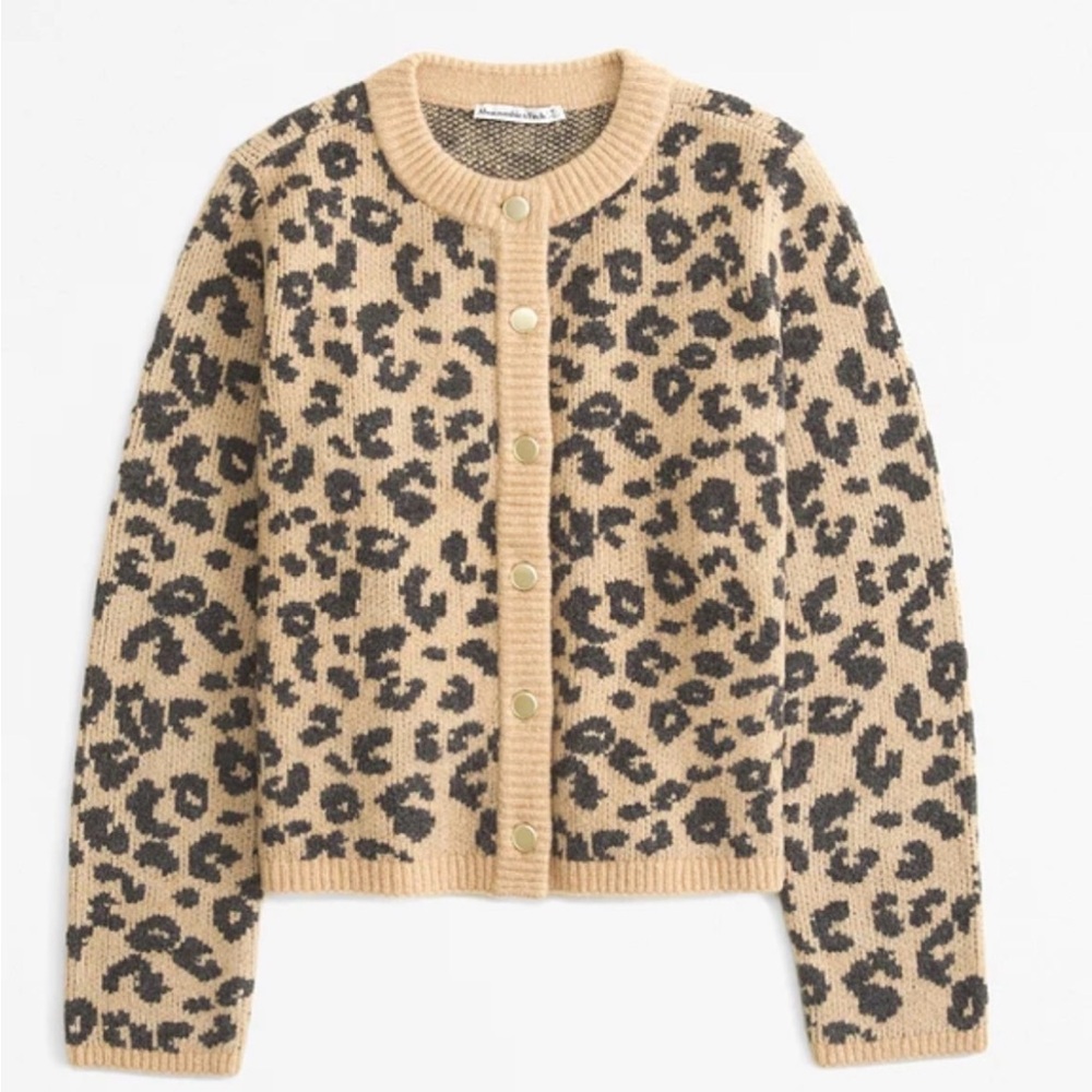 Abercrombie Leopard Print Cardigan